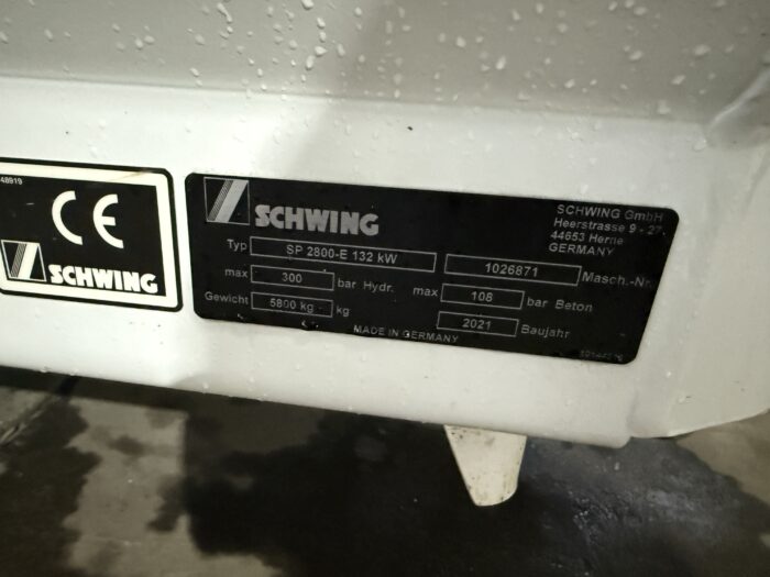 Schwing stationary concrete pump SP 2800 E - Image 7